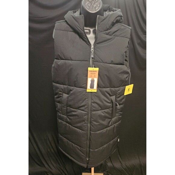 Eddie Bauer Jackets & Blazers - EDDIE BAUER KNEE LENGTH HOODED SZ S PUFFER VEST BLACK NWT